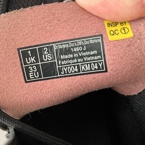 Dr. Martens 1460 Boot - Kids Size 2 Pink Patent Leather Lace Up Zipper Up - Picture 11 of 11